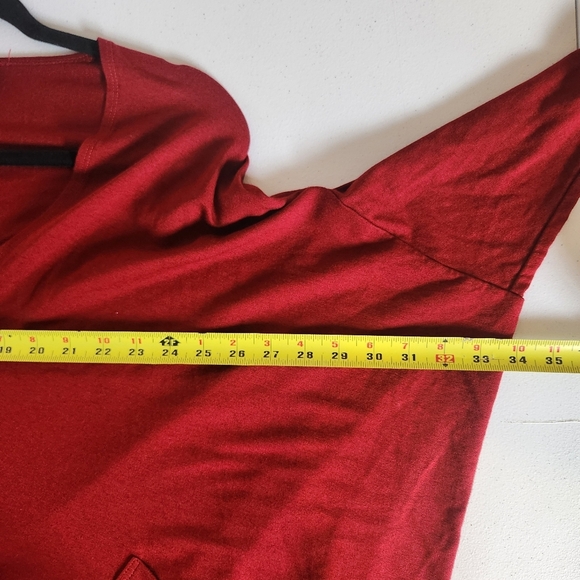 Bryn Walker Oversized Burgundy Red Tunic Long Sleeve Sweatshirt Top Size Small - Picture 7 of 11